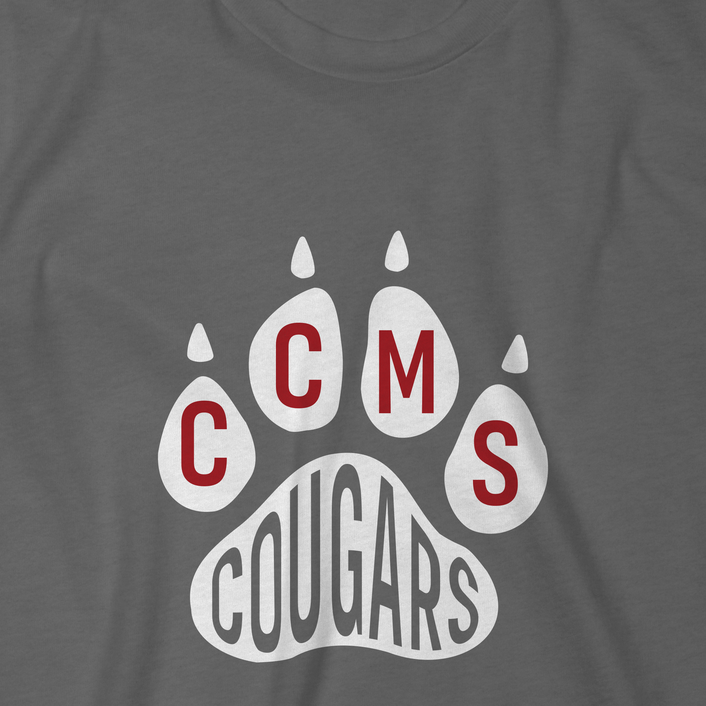 CCMS Cougar Paw Print Long Sleeve Shirt