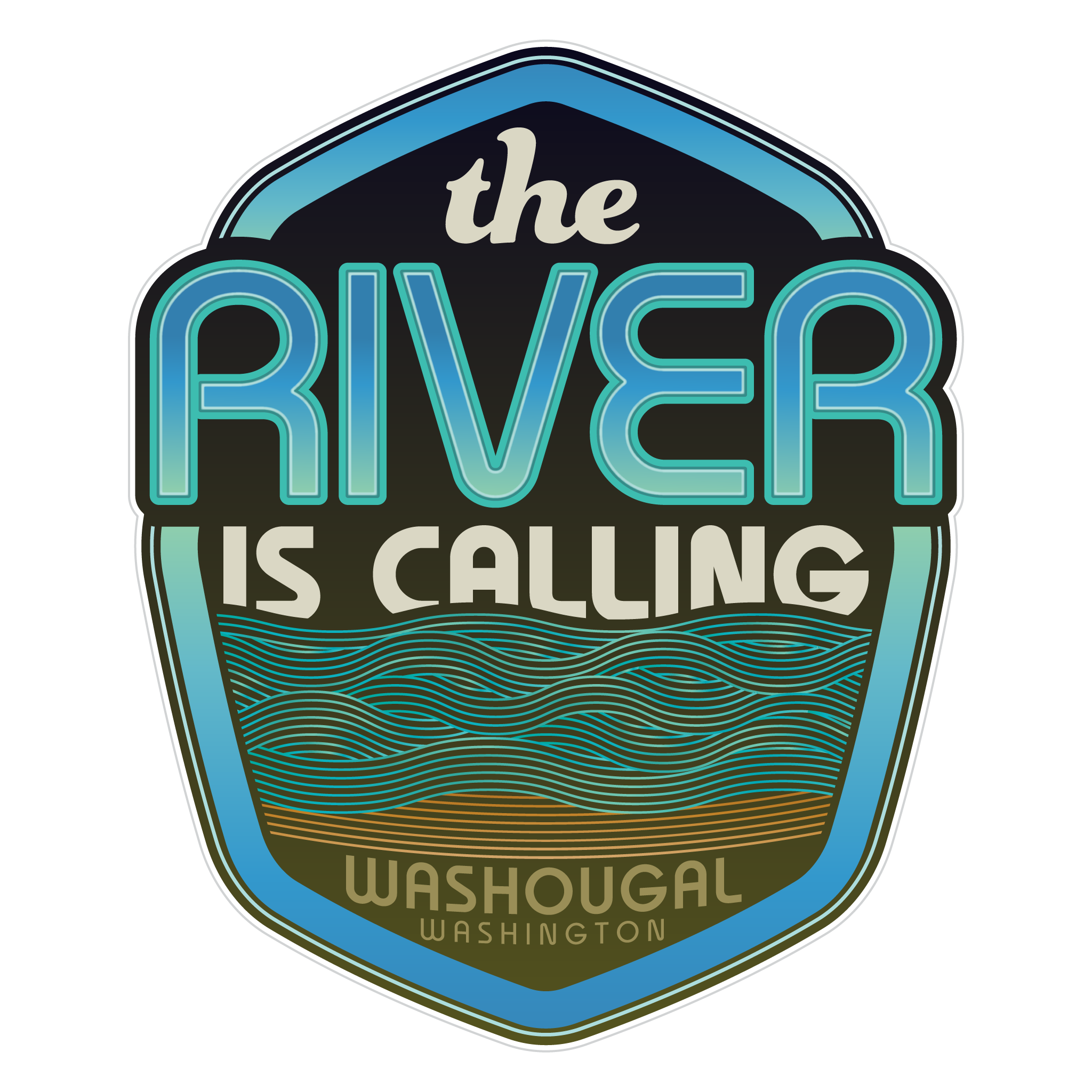 The River is Calling - Washougal, WA Decal