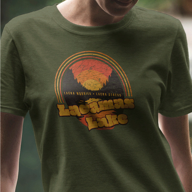 Lacka Worries, Lacka Stress, Lacamas Lake T-Shirt