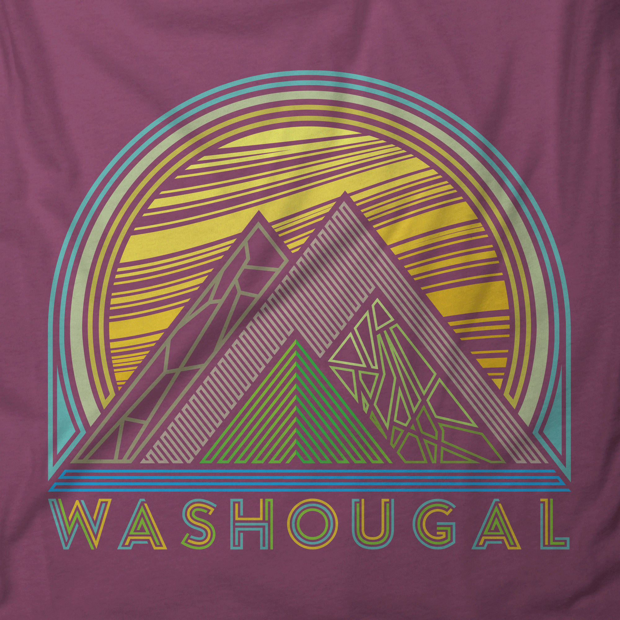 Geometric Lines Washougal T-Shirt