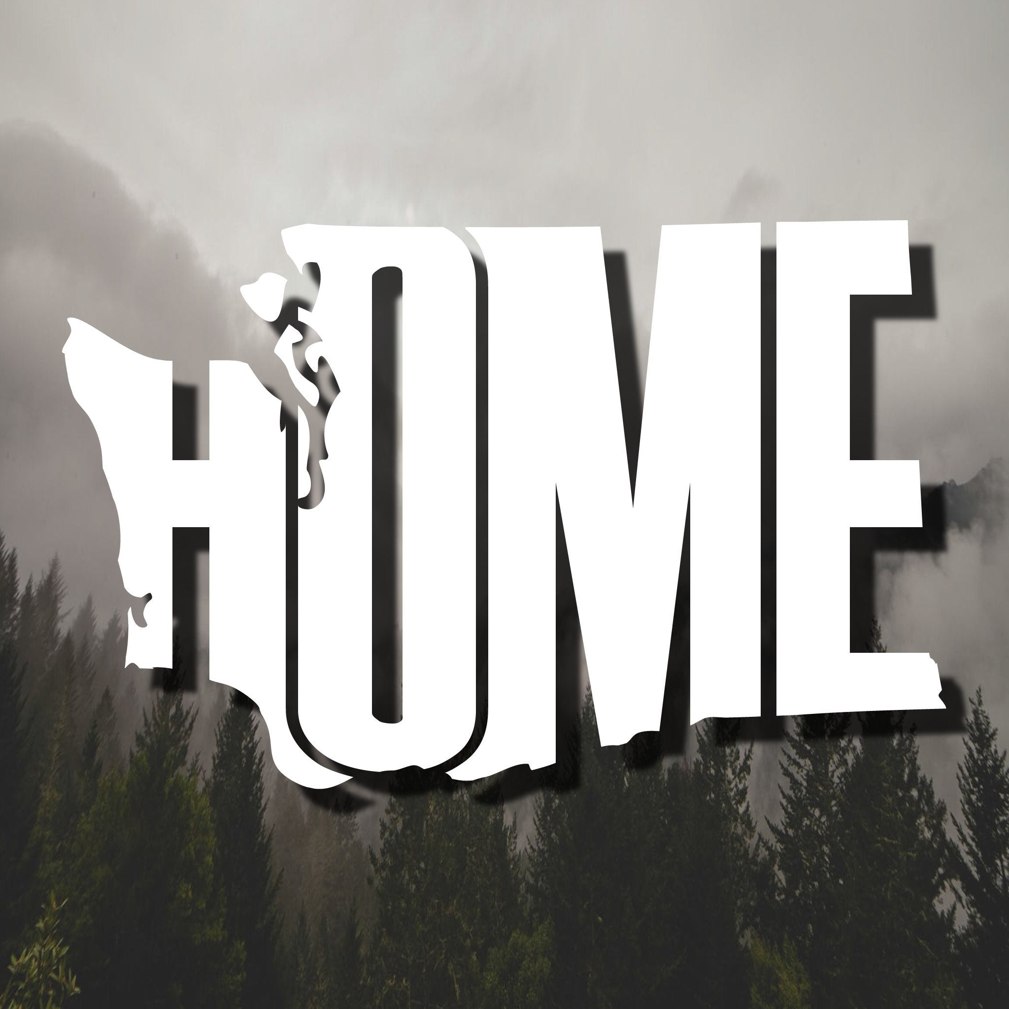 Washington State Home Vinyl Decal - Home Decal, Washington Decal, PNW Decal - Dukes Decals