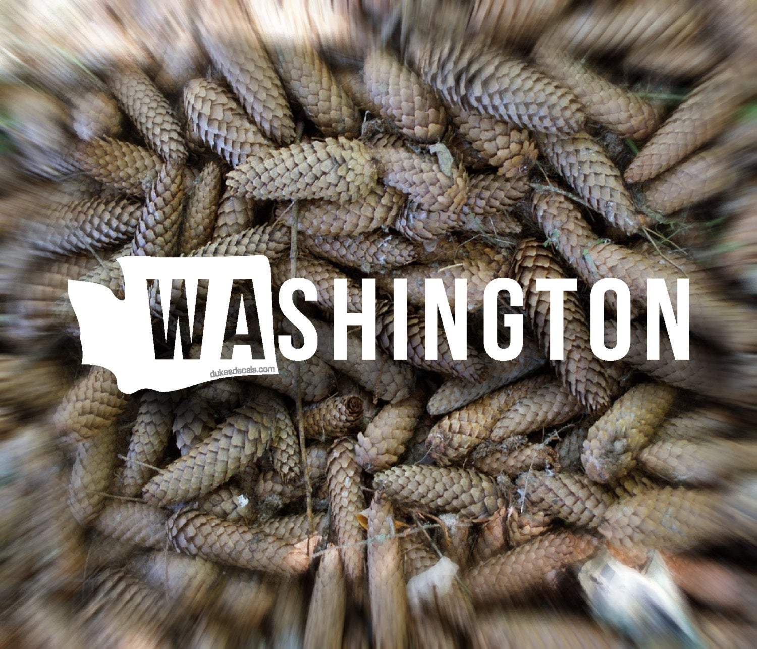Washington Vinyl Decal - Washington State Decal, Washington Sticker, PNW Decal, PNW Sticker, Laptop Sticker, Car Decal, Window Decal - Dukes Decals
