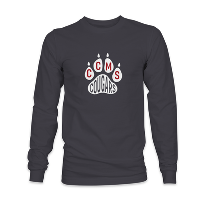 CCMS Cougar Paw Print Long Sleeve Shirt