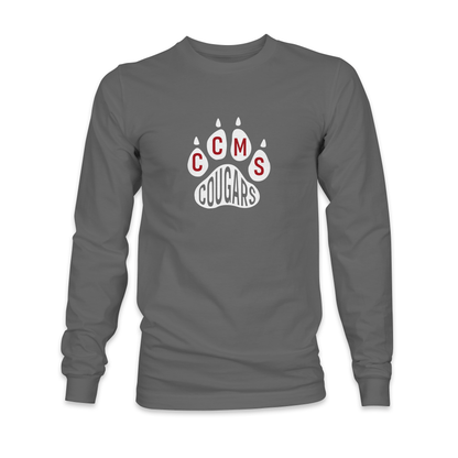 CCMS Cougar Paw Print Long Sleeve Shirt