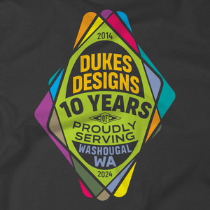 Dukes Designs 10 Year Anniversary T-Shirt