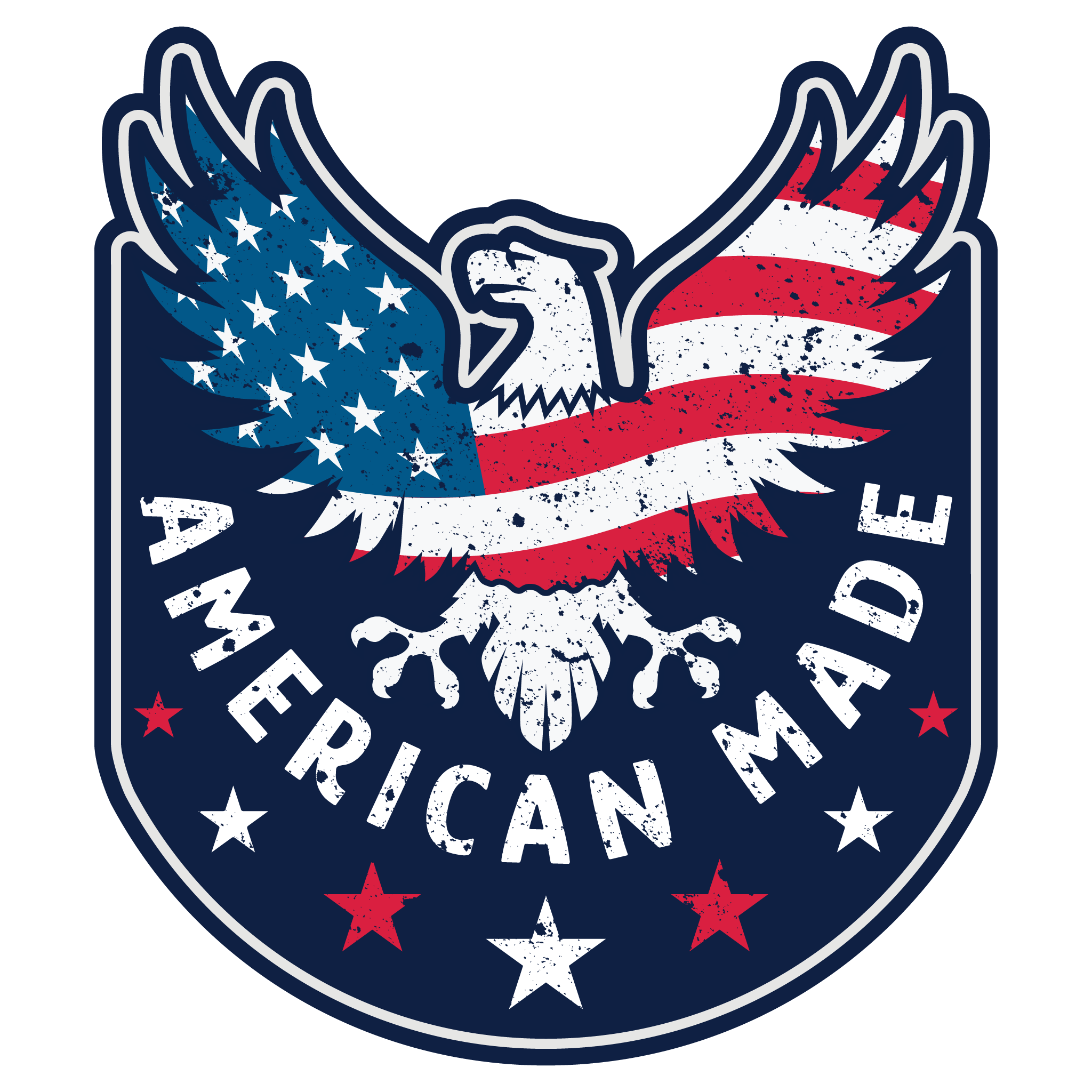 American Made Eagle And Flag Decal