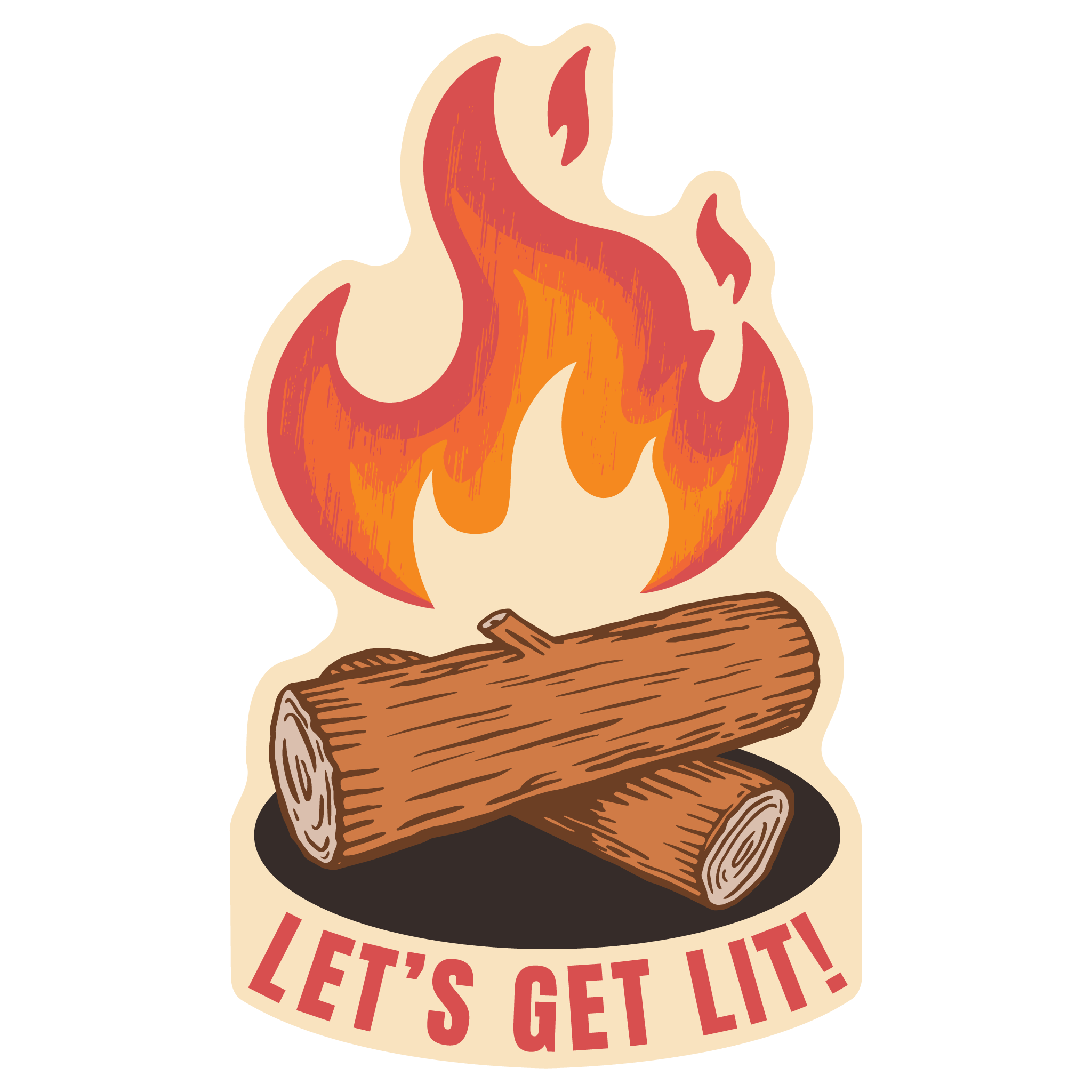 Let's Get Lit Camping Decal