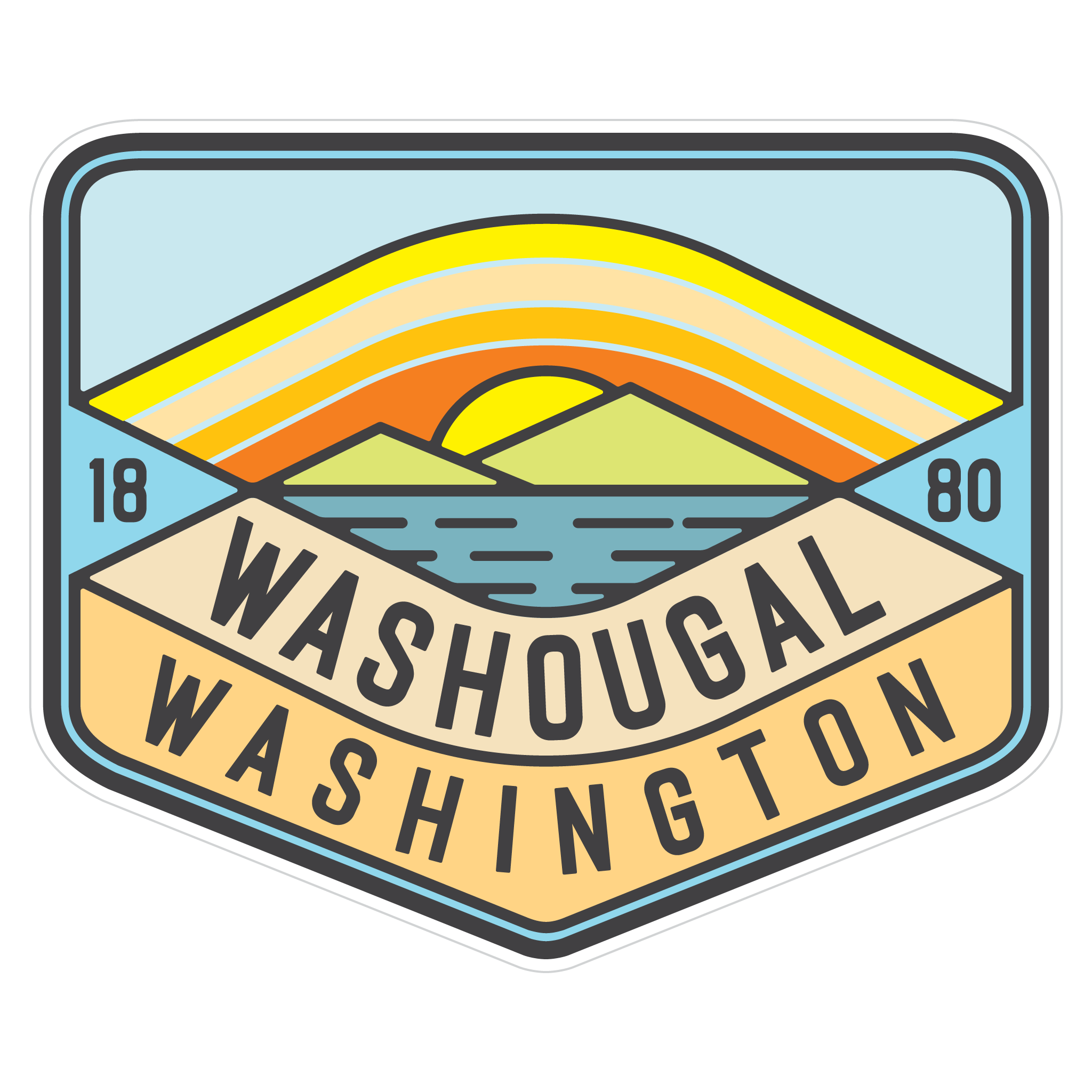 River Mountain Rainbow - Washougal, WA Decal