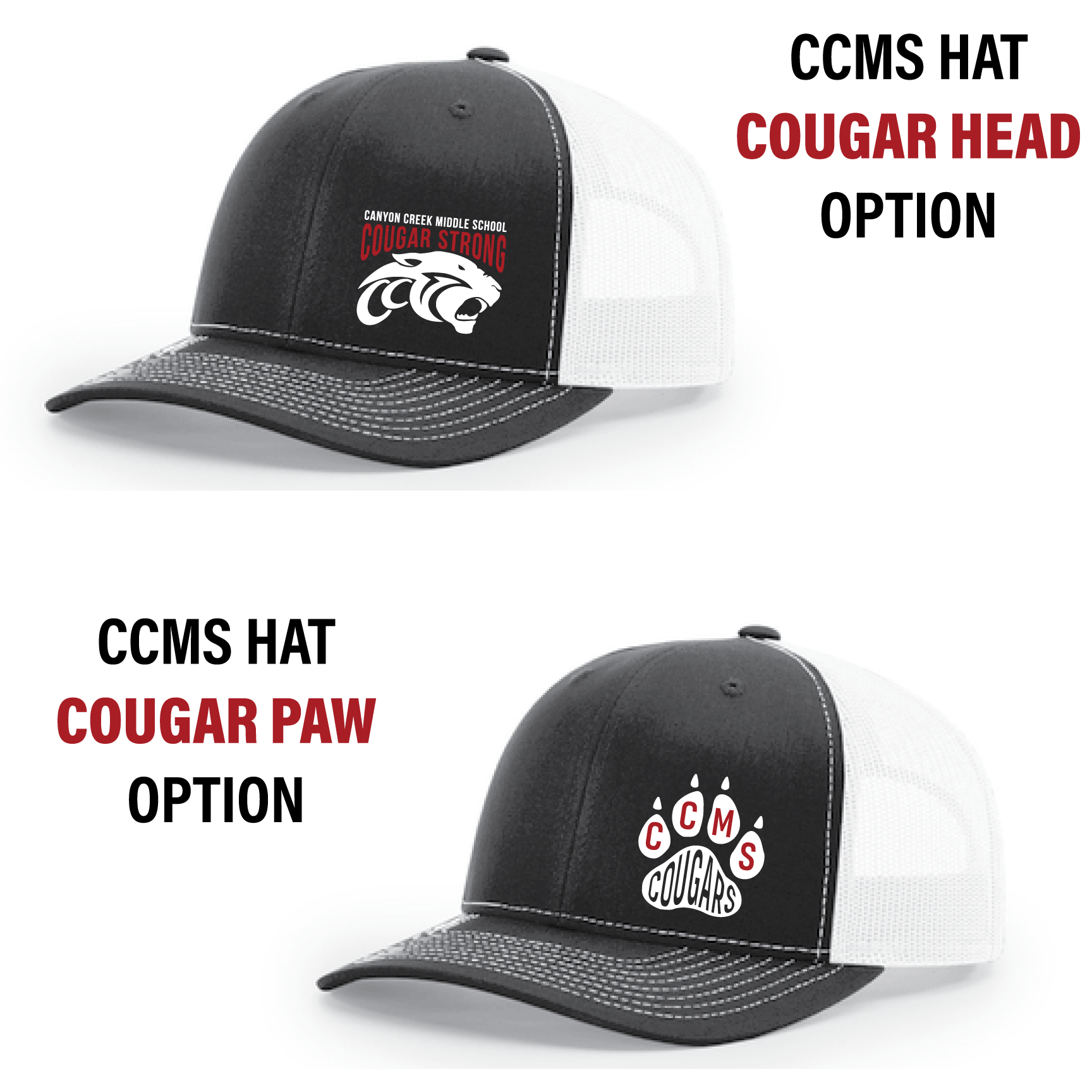 Canyon Creek Middle School Trucker Hats