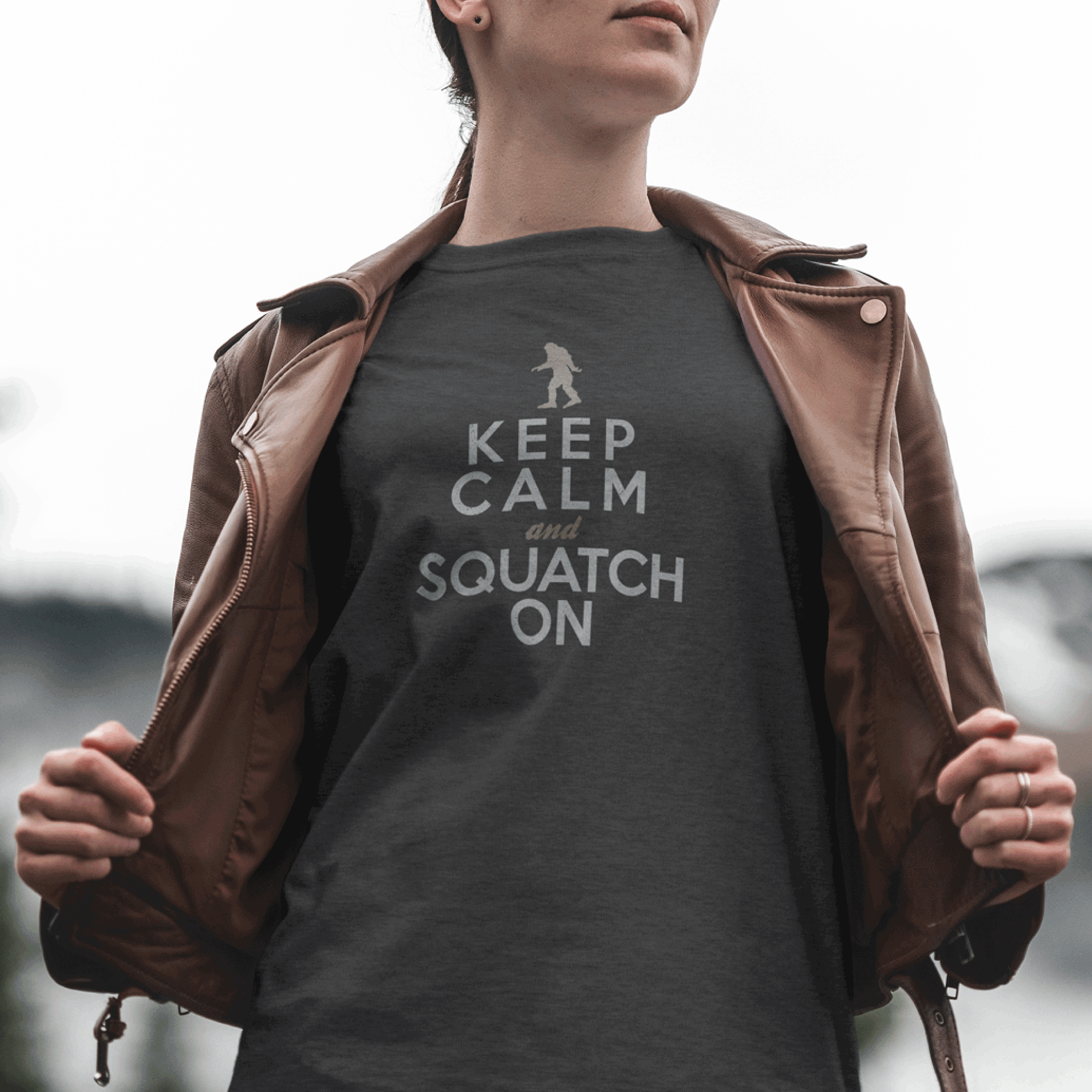 Keep Calm And Squatch On Bigfoot T-Shirt