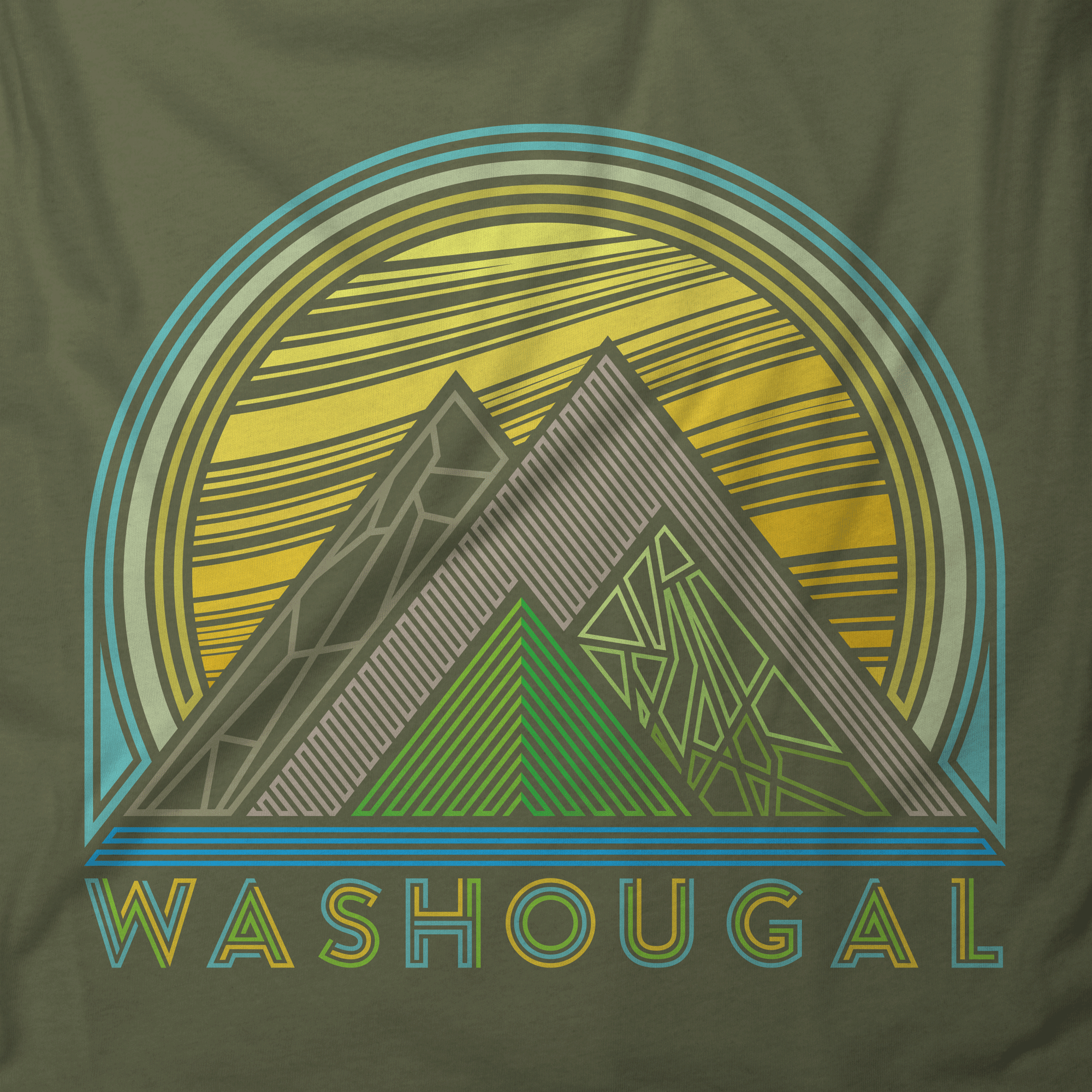 Geometric Lines Washougal T-Shirt