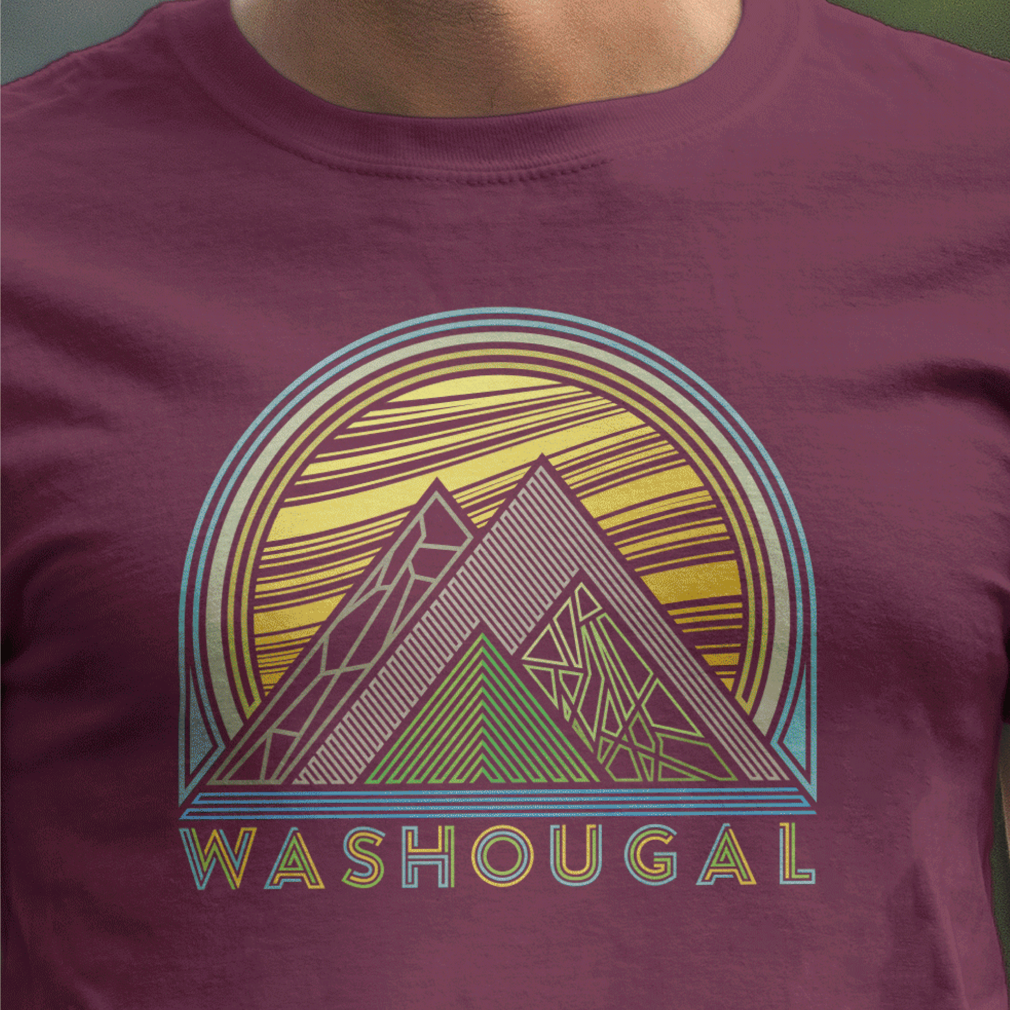 Geometric Lines Washougal T-Shirt