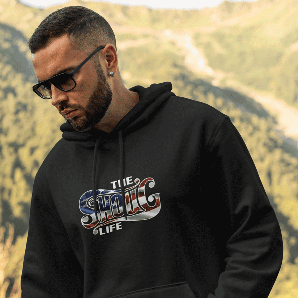 The Shoug Life American Flag Pullover Hoodie