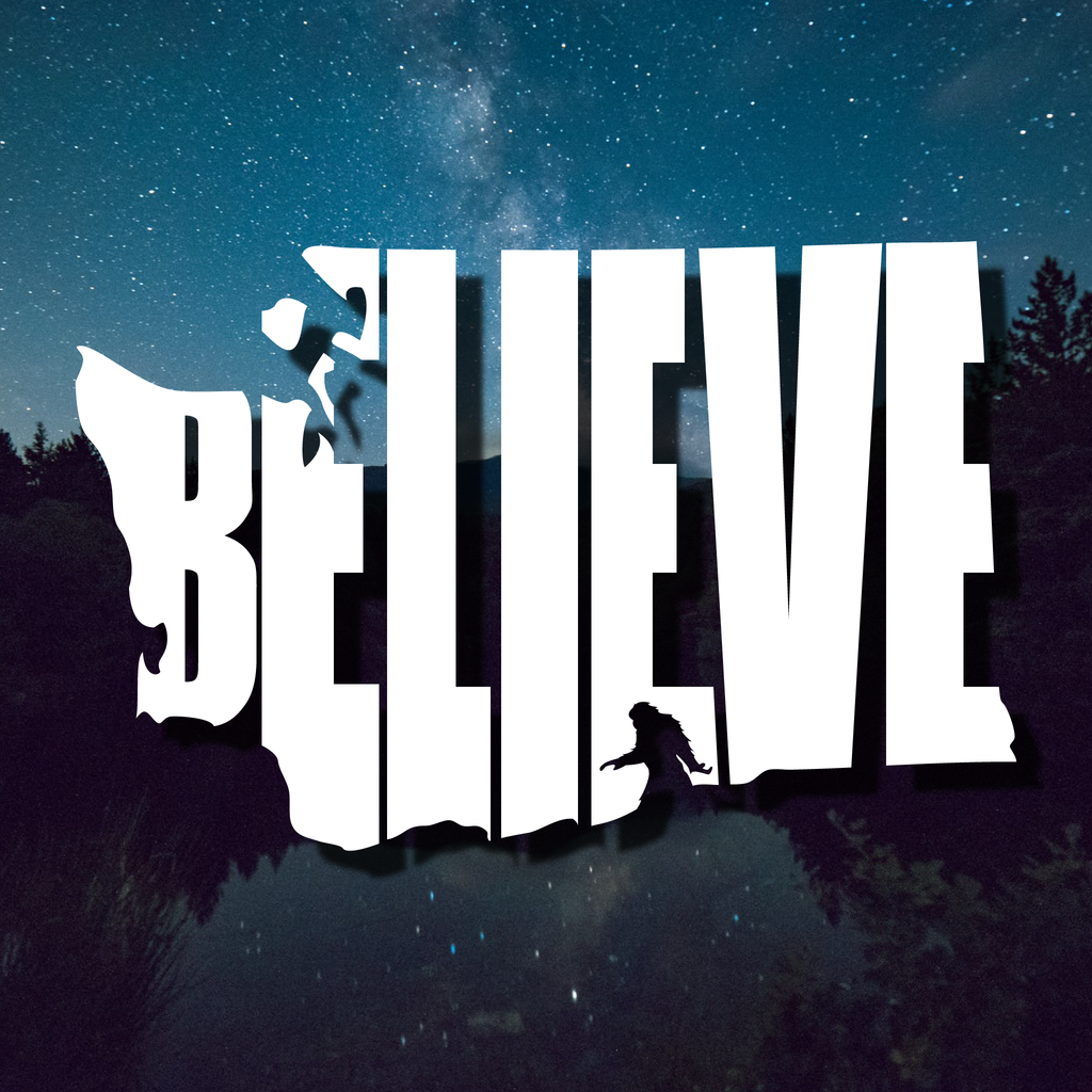 Believe In Bigfoot Washington Decal