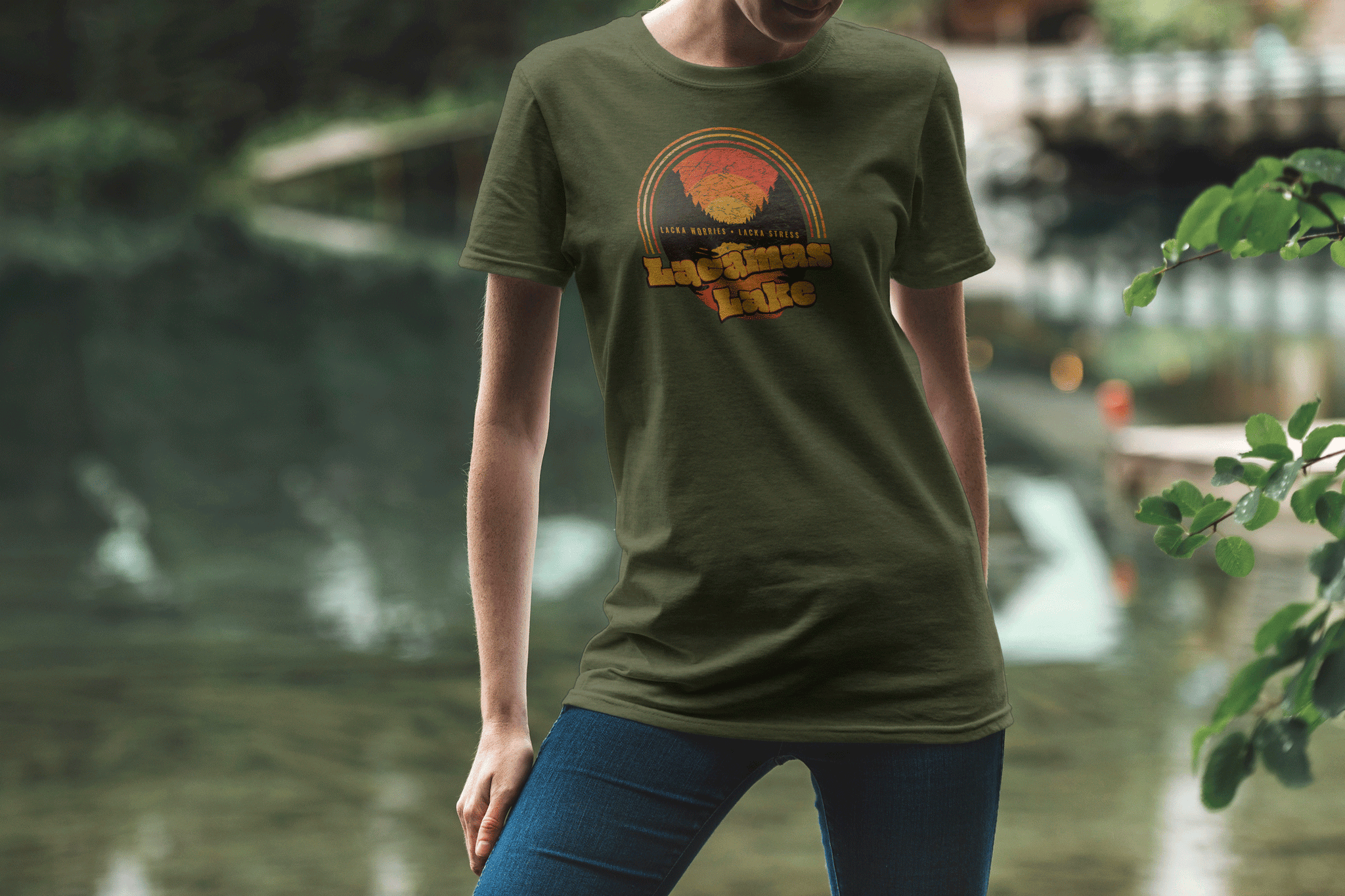 Lacka Worries, Lacka Stress, Lacamas Lake T-Shirt