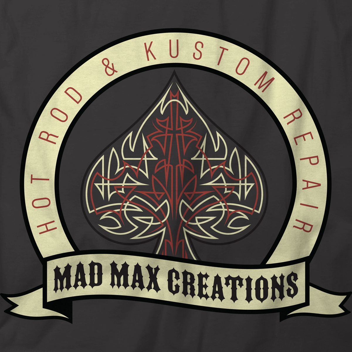 Mad Max Creations Pinstripe Spade T-shirt