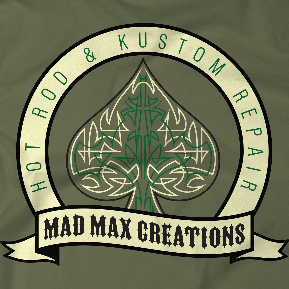 Mad Max Creations Pinstripe Spade T-shirt