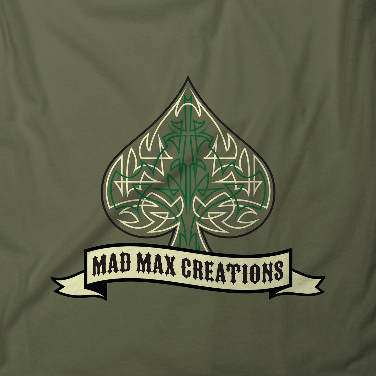 Mad Max Creations Pinstripe Spade T-shirt
