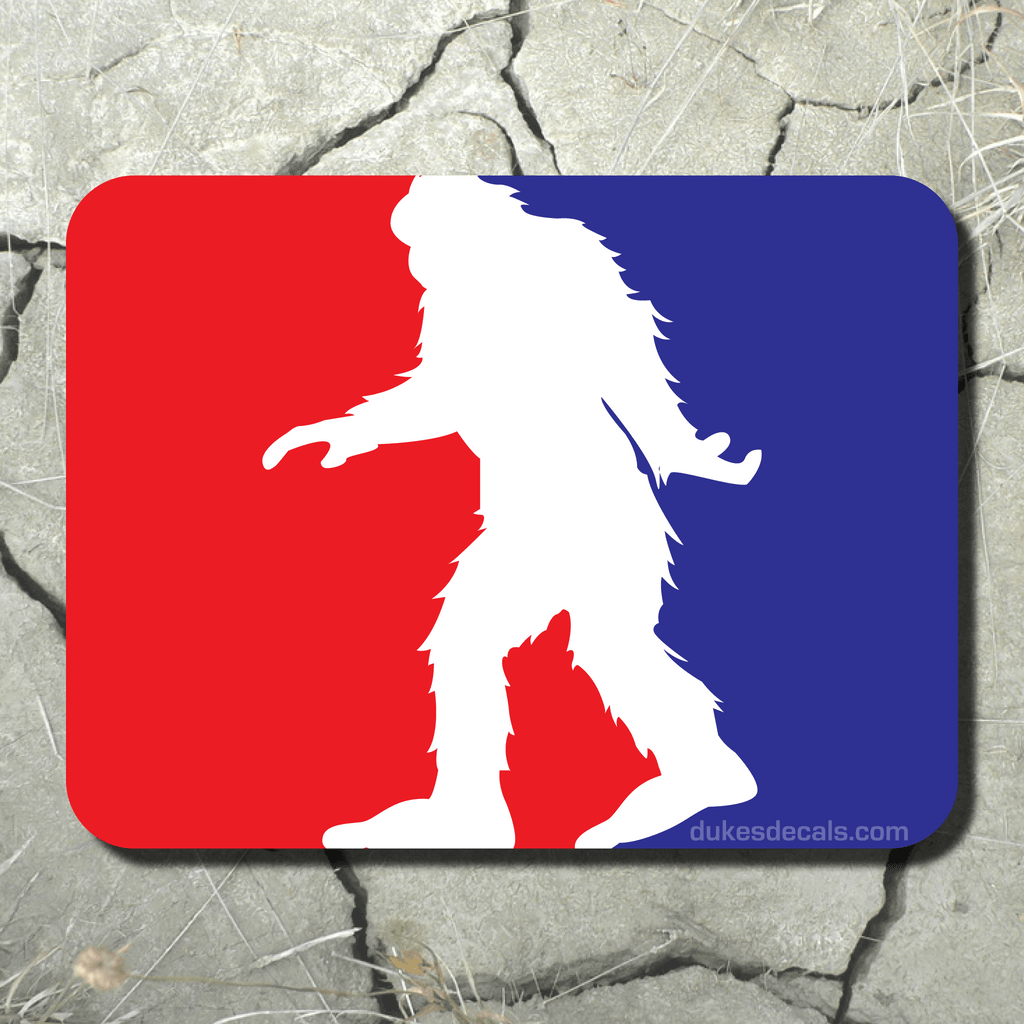 Major League Bigfoot Vinyl Decal - Bigfoot Decal, Bigfoot Sticker, Sasquatch Decal, Sasquatch Sticker, Laptop Decal, Window Decal, Car Decal - Dukes Decals
