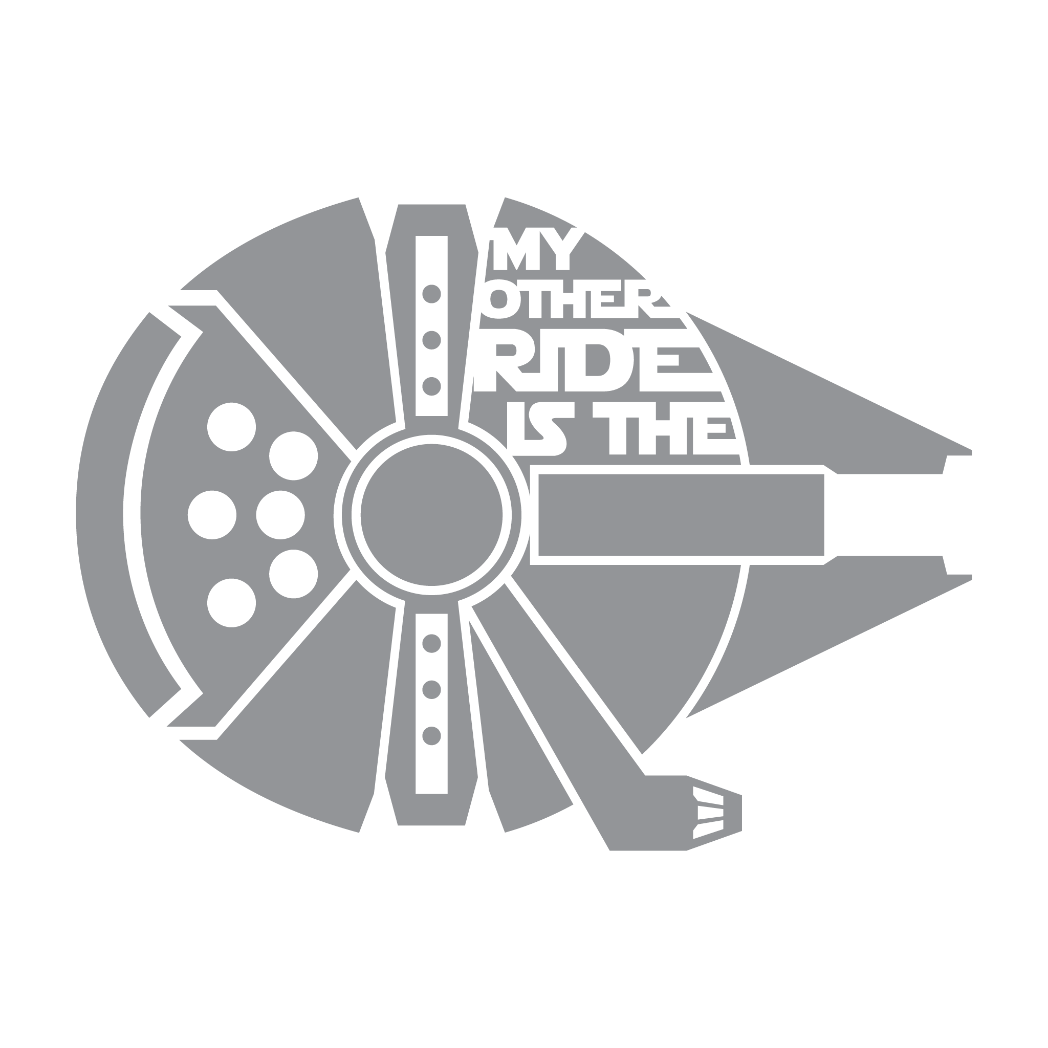 My Other Ride Millennium Falcon Star Wars Decal