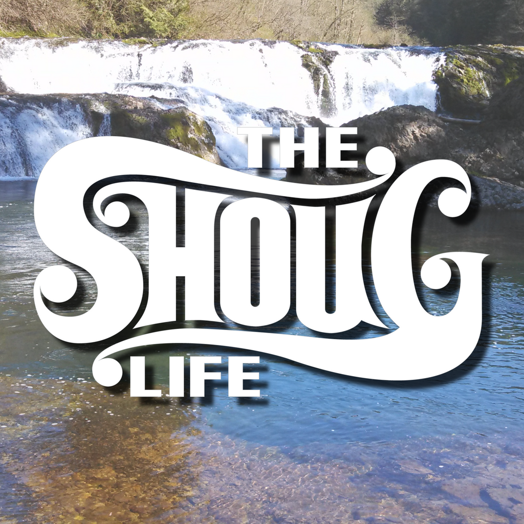 The Shoug Life Washougal Washington die cut vinyl decal, 4 inch size, available in many colors and custom sizes
