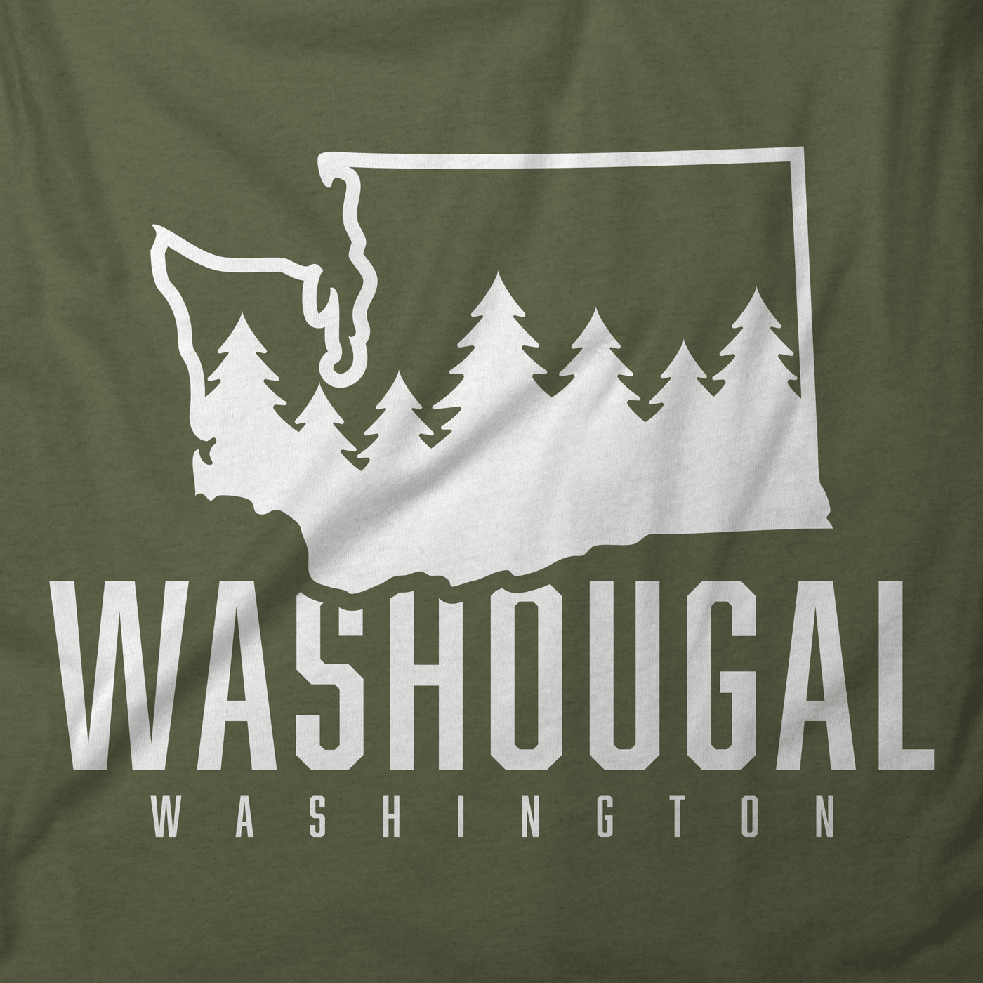 Washougal Washington State and Trees T-Shirt