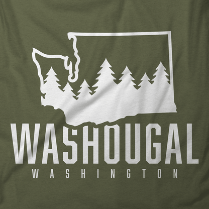 Washougal Washington State and Trees T-Shirt