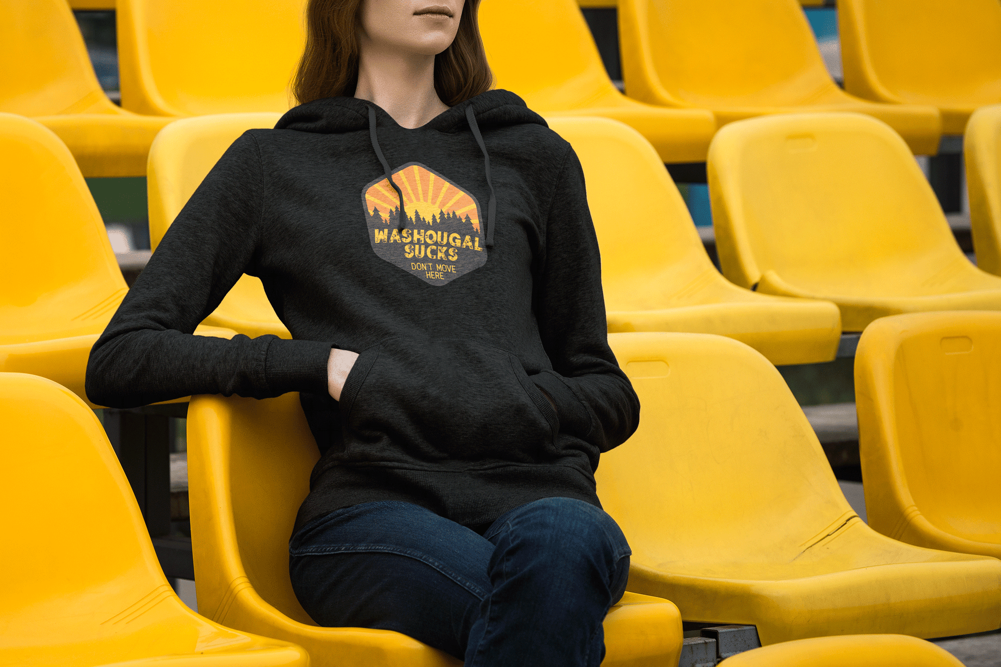 Washougal Sucks Don't Move Here Pullover Hoodie