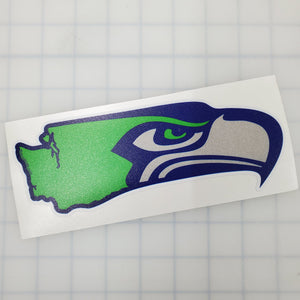 Seahawks and Washington State Decal, Laptop Decal, Car Window Decal, Water Bottle Decal, PNW Decal - Dukes Decals